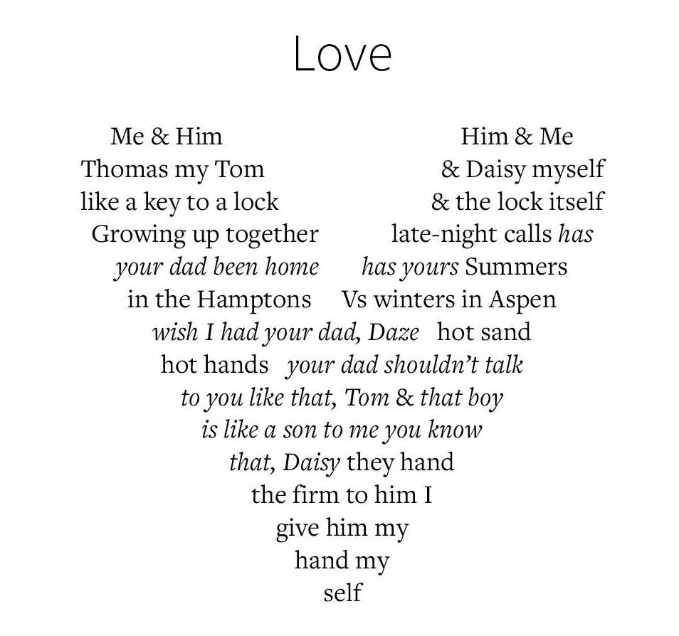 This poem is shaped like a heart.